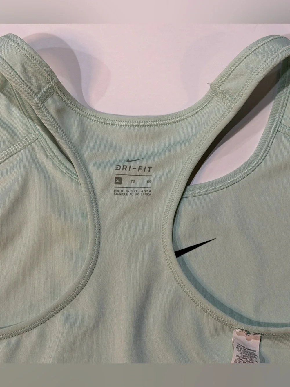 Nike Mint Green Racerback Dri-FIT Sports Bra - Women’s XL